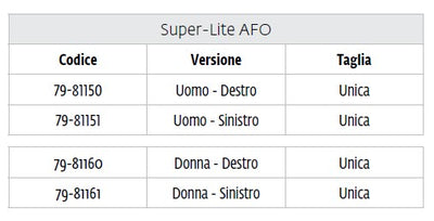 Super Lite A.F.O. molla di Codivilla Donjoy