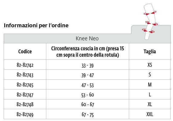 Neo Knee ginocchiera con foro rotuleo e stecche rigide Donjoy