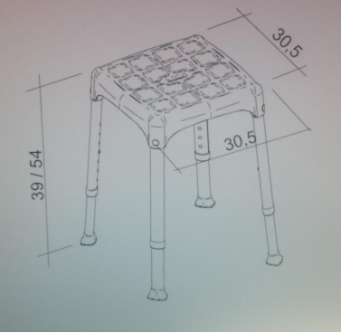 Sgabello doccia regolabile in altezza AB-202 Intermed INTERMED